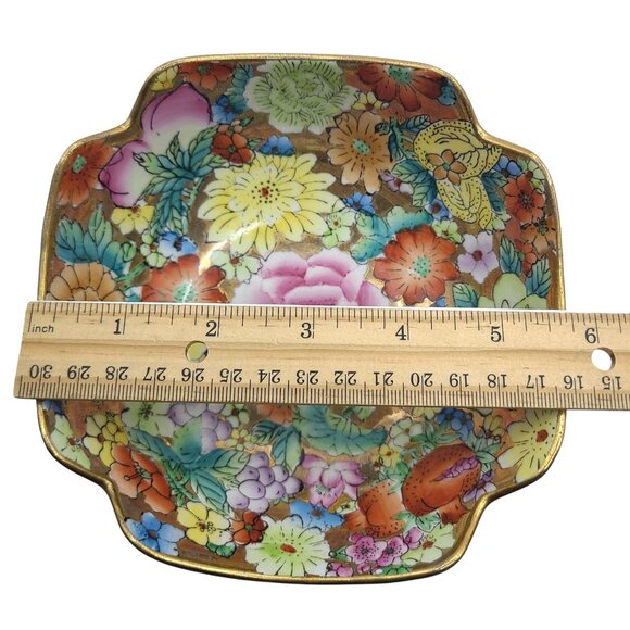 Chinese Famille Rose Porcelain Millefleur1000 Flower Gilt Lotus Display Bowl - Picture 11 of 13